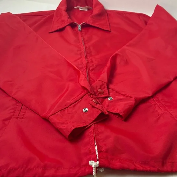 Men's Red Windbreaker Jacket - Picture 5 of 7